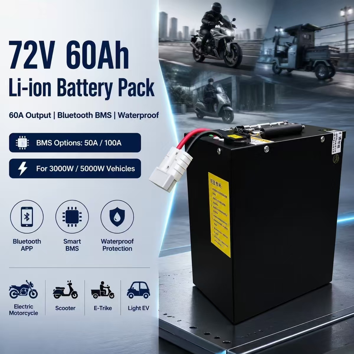 72V 60Ah Lifepo4 Battery Pack - 72V 60Ah 60A 리튬이온 리튬폴리머 배터리