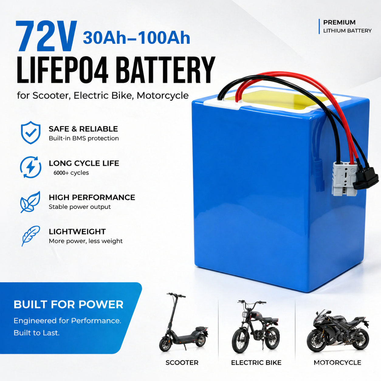 72V 60Ah Lifepo4 Battery Pack - 리튬 LiFePO4 72V 50Ah 60Ah 40Ah