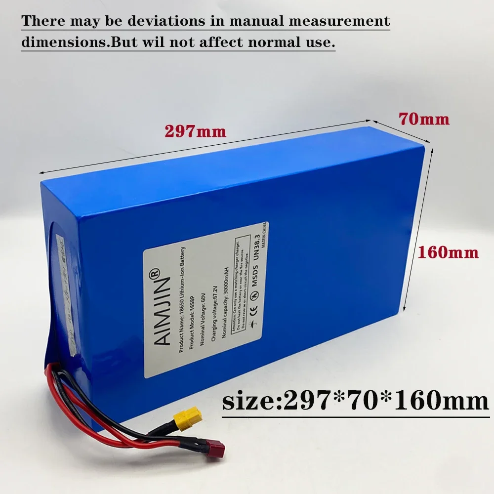 1000-3000W 고출력 60V 30Ah 18650  - 60V 30Ah Electric Scooter Battery 리뷰 및 가격