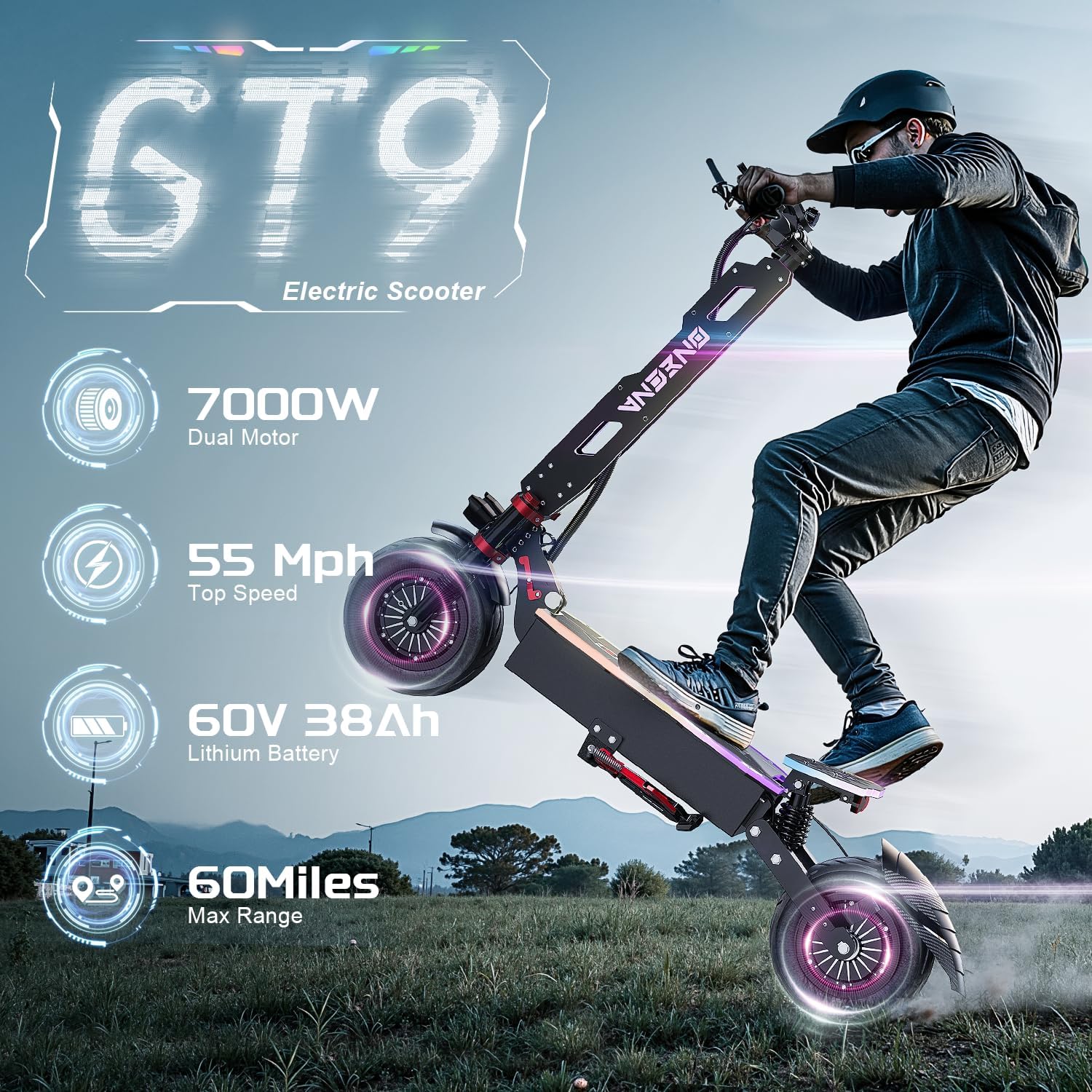 ONECNA NEW GT9 GT8 GT7 성인용 전동  - 60V 5600W Dual Motor Electric Scooter 리뷰 및 가격