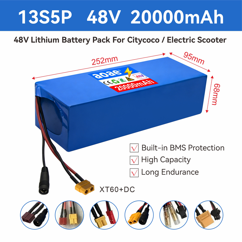 48V 전기 스쿠터 배터리 13S5P 20Ah 1865 - 60V 30Ah Electric Scooter Battery 리뷰 및 가격
